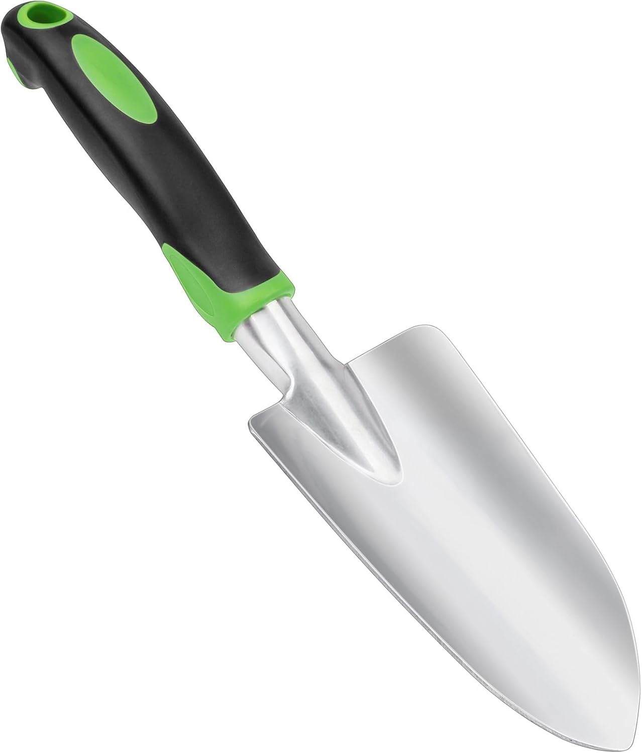 Heavy Duty Ergonomic Hand Shovel for Digging, Rust-Resistant Coating, Green