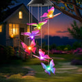 Solar Butterfly Wind Chime with Color-Changing LED Lights