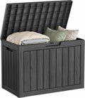 18-Gallon Weatherproof Outdoor Storage Box with Seating