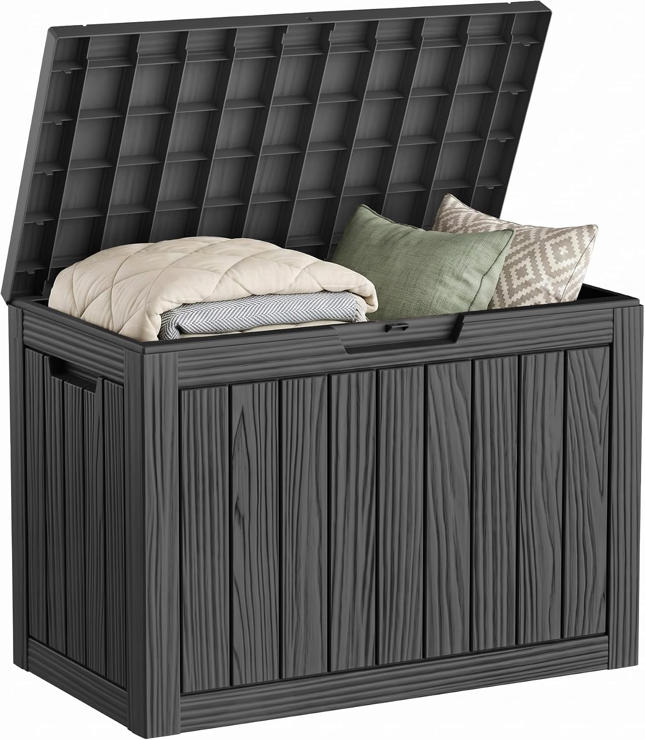 18-Gallon Weatherproof Outdoor Storage Box with Seating