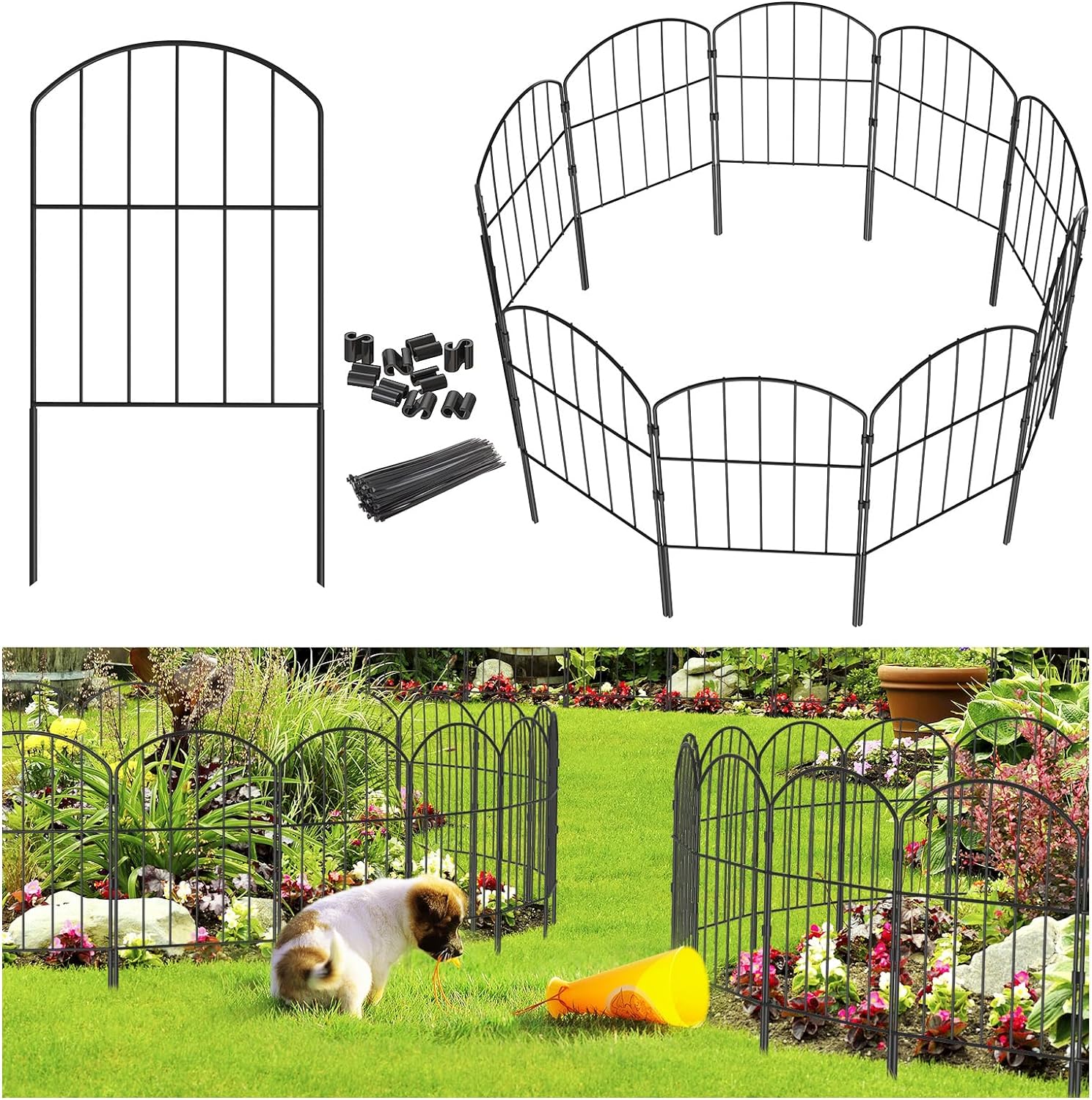 Heavy-Duty Animal Barrier Garden Fence with Clips