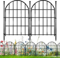 Arched Decorative Garden Fence with Metal Stakes