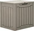 22-Gallon Wood-Look Deck Box with Lockable Lid