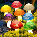 Solar Mushroom String Lights with 8 Crack-Design Colorful LEDs